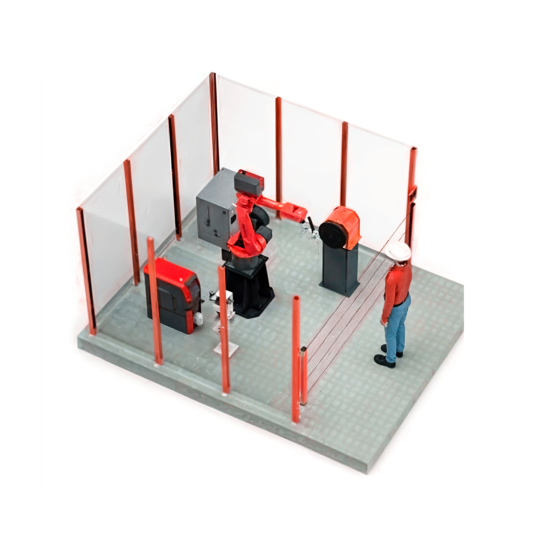 Роботизированная сварочная ячейка ROBOTECH с 1-осевым горизонтальным позиционером