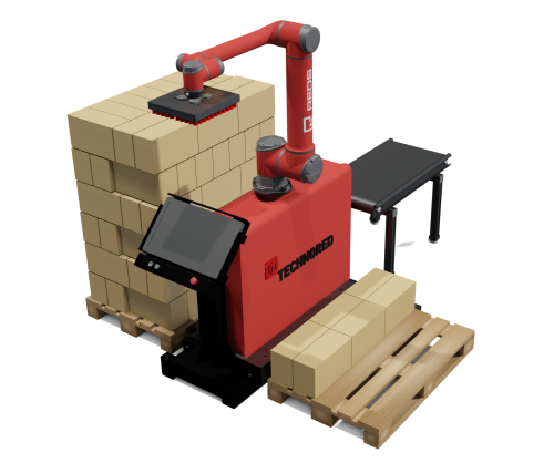Роботизированная ячейка для (де)паллетирования TECHNORED REDCARGO 20 cobot