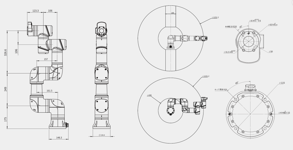 Коллаборативный робот (кобот) ESTUN CoDroid S-Pro S3-60 Pro