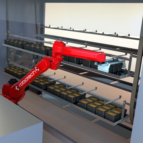 Роботизированная ячейка ROBOTECH для загрузки хлебопекарных печей