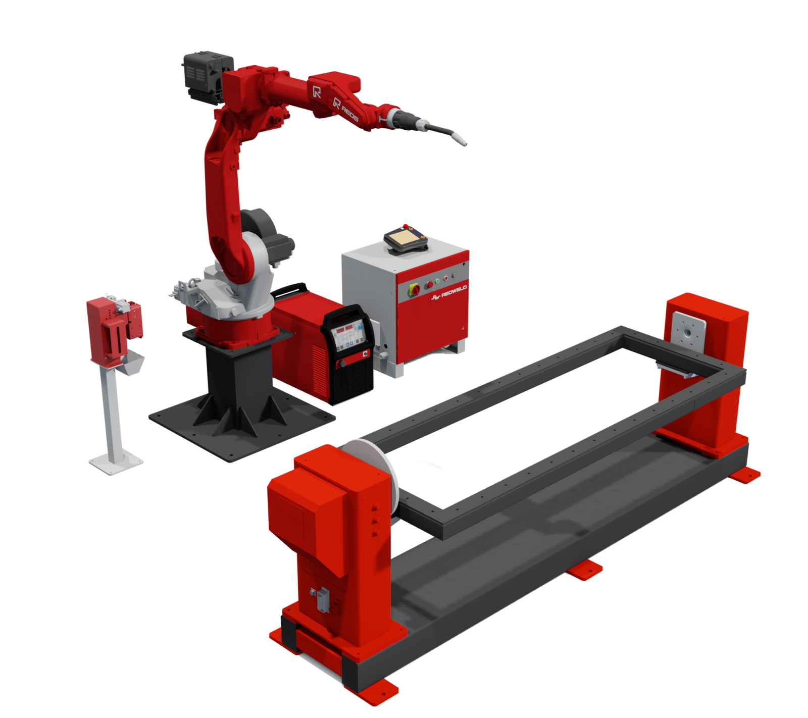 Роботизированная ячейка для сварки TECHNORED REDWELD PLUS 1,5/2 с 1-осевым поворотным позиционером PRW-1H