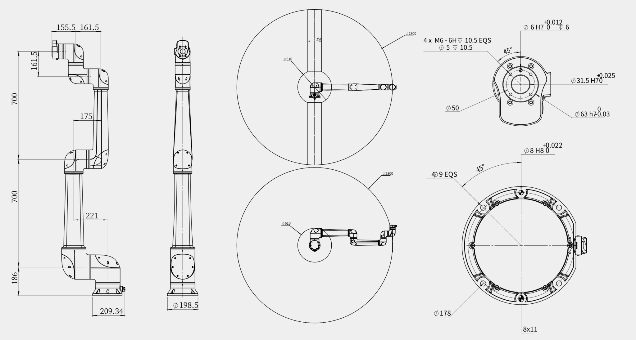 Коллаборативный робот (кобот) ESTUN CoDroid S-Eco S10-140 Eco