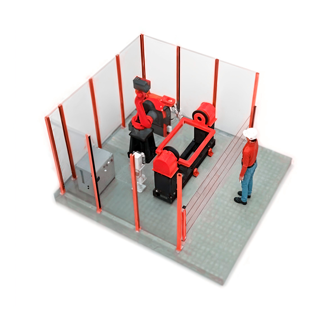 Роботизированная сварочная ячейка ROBOTECH с горизонтальным поворотным столом