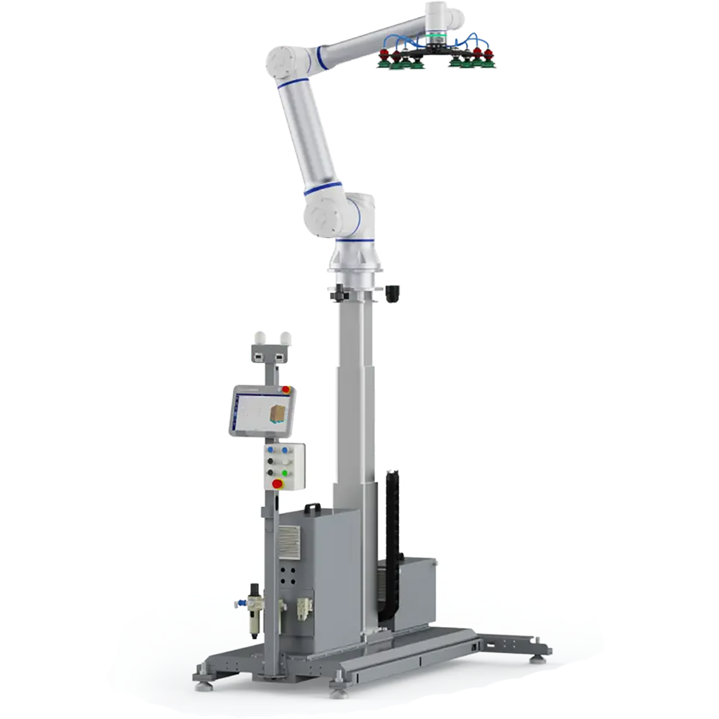 Роботизированная ячейка для (де)паллетирования ELITE ROBOTS CP CPL07, телескопическая колонна