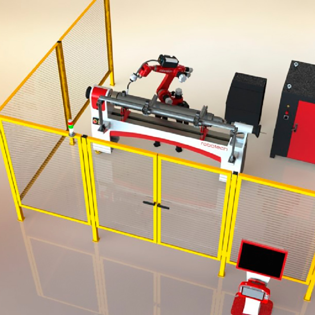 Роботизированная ячейка ROBOTECH для сварки гидроцилиндров