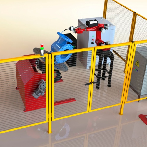 Роботизированная ячейка ROBOTECH для сварки металлоконструкций с 2-осевым позиционером