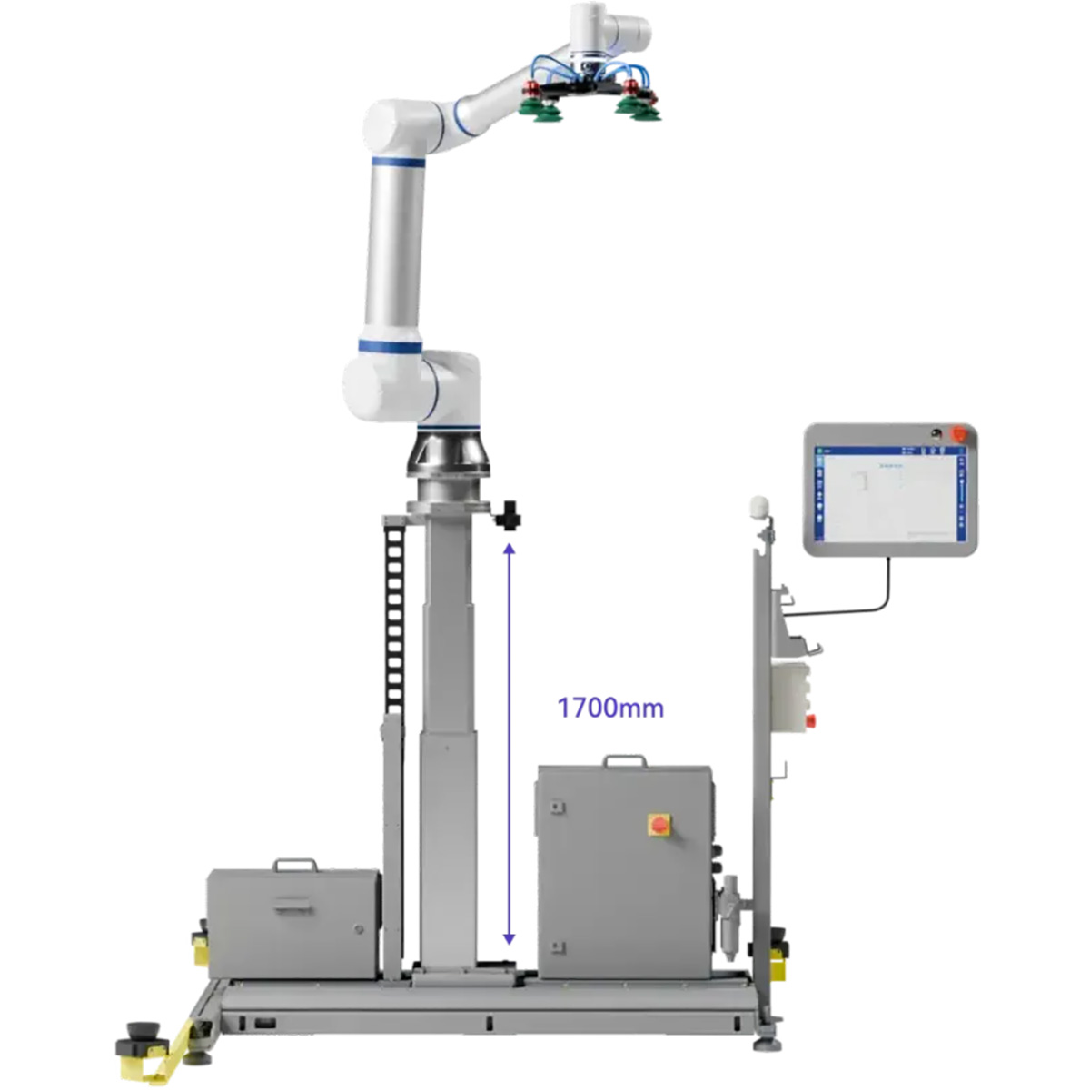 Роботизированная ячейка для (де)паллетирования ELITE ROBOTS CP CPL07, телескопическая колонна