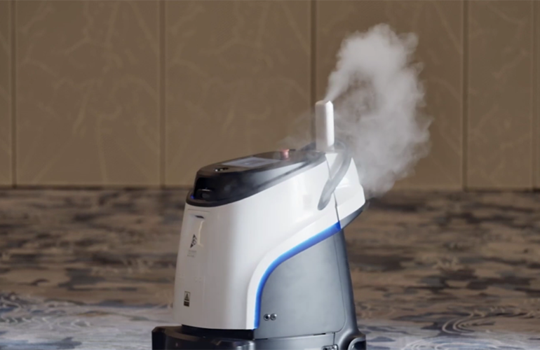 Схема работы HEPA фильтра и диффузора в роботе Gausium Vacuum 40
