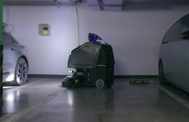 Схема работы радаров робота Gausium Scrubber 75 P